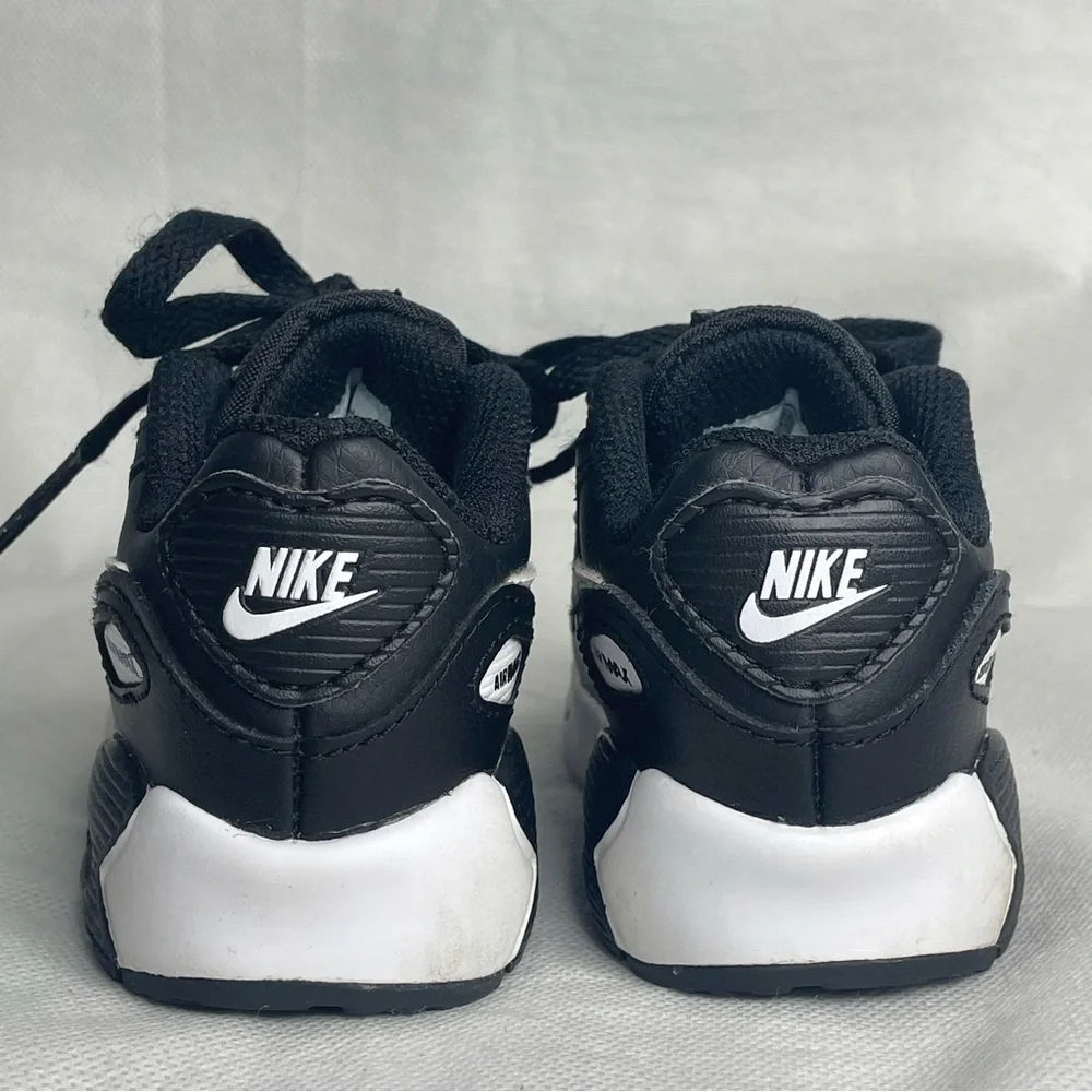 Nike Air Max 90 LTR Sneaker Shoe Toddler Size US 5C EU 21 Black White CD6868-010 - Picture 5 of 14